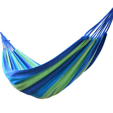 Load image into Gallery viewer, Portable Hammock Outdoor Hammock Garden Sports Home Travel Camping Swing Canvas Stripe Hang Bed Hammock Red, Blue 190 x 80cm