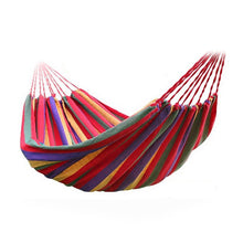 Load image into Gallery viewer, Portable Hammock Outdoor Hammock Garden Sports Home Travel Camping Swing Canvas Stripe Hang Bed Hammock Red, Blue 190 x 80cm