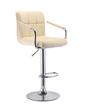 Load image into Gallery viewer, JEOBEST 2Pcs/set Six-grid Cushion Chair Synthetic Leather Swivel Bar Stools Height Adjustable Chairs with Footrest Barstool HWC